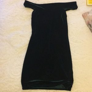 Urban Outfitters green velvet body con dress